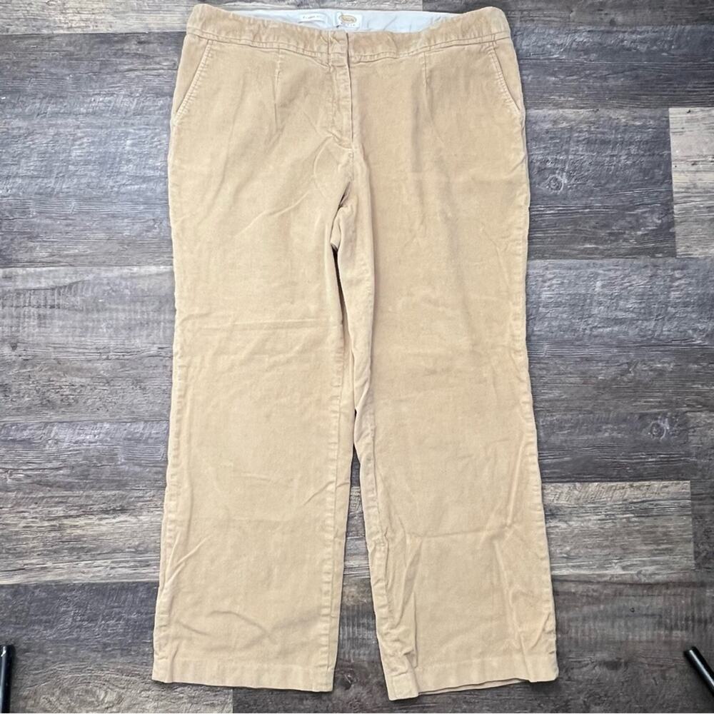 Talbots tan brown classic fit corduroy pants size 20 W 20W B62